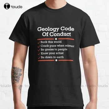 Geologija Kodeks Ravnanja | Smešno Geologija Majica Classic T-Shirt Mens Tshirt Modno Oblikovanje Priložnostne Tee Majice, Vrhovi Hipster Oblačila